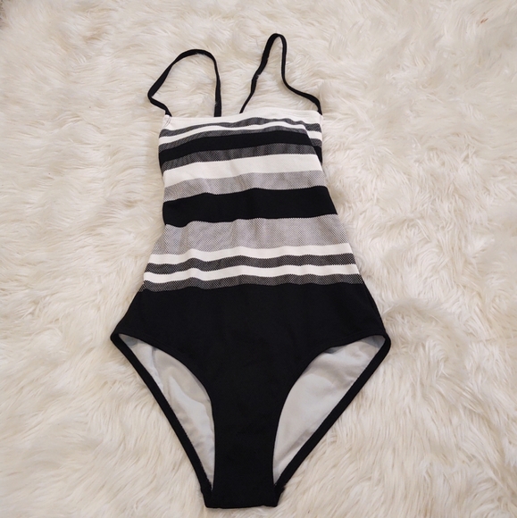 Kona Sol Striped One-Piece Swimsuit - Picture 3 of 6